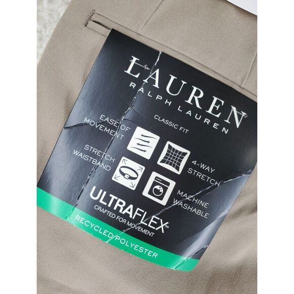 Ralph Lauren Ultraflex Pants Mens 36x30 Chino Classic Fit Beige Taupe Stretch - Picture 10 of 12